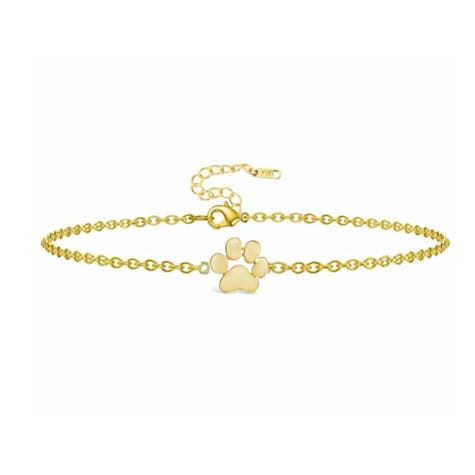 Hollywood Sensation Fureverly Single Paw Print Link Chain Bracelet
