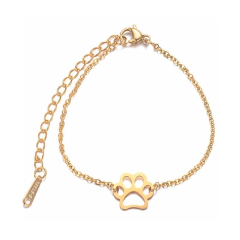 Hollywood Sensation EternalPrint Link Chain Paw Print Charm Bracelet