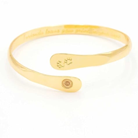 Hollywood Sensation Furry Friends Engraved Paw Print Cuff Bracelet