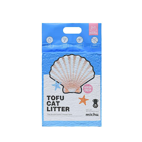 Michu Flushable & Clumping, Ocean Fresh Scent Natural Tofu Cat Litter