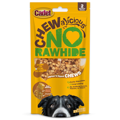 Cadet Chewalicious Layered 'N Dipped Rawhide-Free Natural Crunchy Chews Peanut Dog Treats