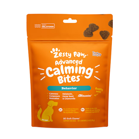 Zesty Paws Turkey Advanced Calming Bites for Dogs