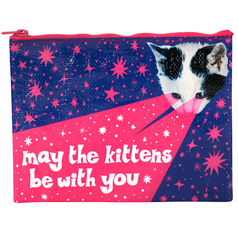 Blue Q May The Kittens Be With You Zipper Pouch