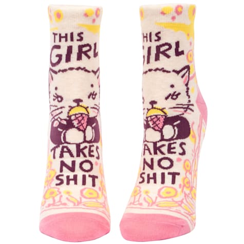 Blue Q This Girl Takes No Shit Women's Ankle Socks