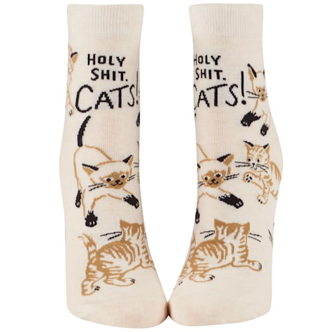 Blue Q Holy Shit. Cats! Women's Ankle Socks