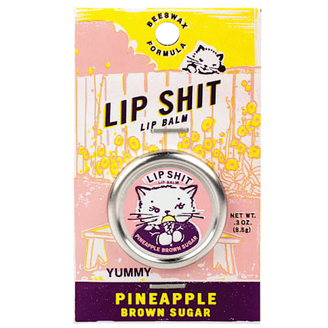 Blue Q Lip Shit Pineapple Brown Sugar Lip Balm