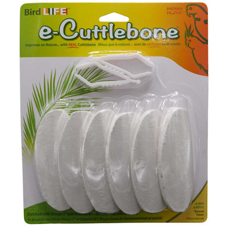 Penn Plax Bird Life Natural e-Cuttlebone Enriched with Omega 3 and Vitamin B1 Great for All Birds