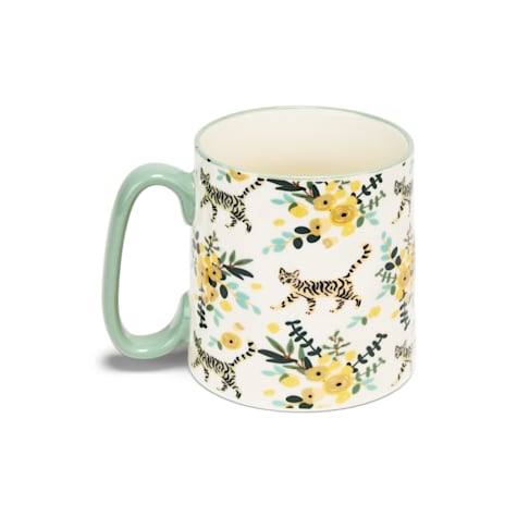 10 Strawberry Street Bella Striped Cat Floral Mug