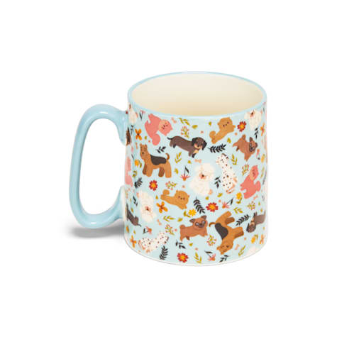 10 Strawberry Street Bella Floral Dog Mug, Grey