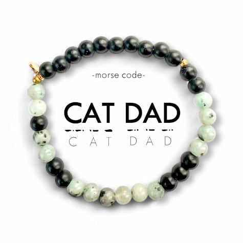 ETHICGOODS Cat Dad Morse Code Bracelet