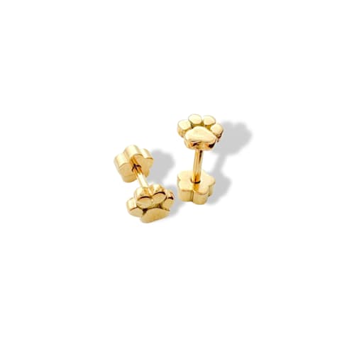 ETHICGOODS Paw Print Flat-Back Earrings
