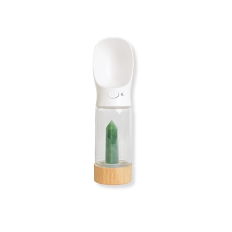 Merci Collective Green Aventurine Crystal Infused Dog Water Bottle