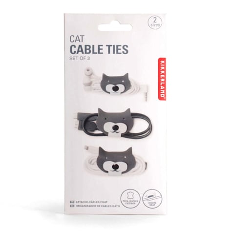 Kikkerland Design Cat Cable Ties