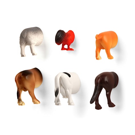 Kikkerland Design Farm Animal Butt Magnets