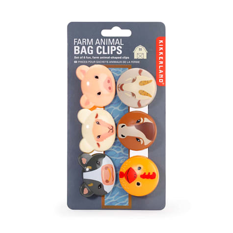 Kikkerland Design Farm Animal Bag Clips