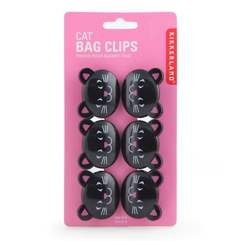 Kikkerland Design Black Cat Bag Clips