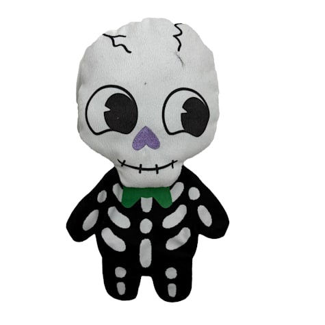 Bark-A-Boo Crinkle Flatty Skeleton Dog Toy
