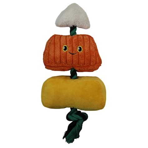 Bark-A-Boo Candy Corn On Rope Dog Toy