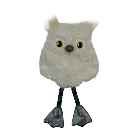Bark-A-Boo Crinkle Owl Rope Legs Dog Toy