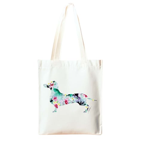 Amanda Klein Co. Dachshund Tote Bag Made from Recycled Plastic Water Bottles