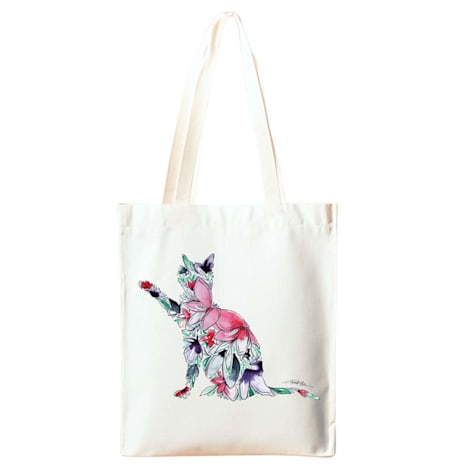 Amanda Klein Co. Cat Tote Bag Made from Recycled Plastic Water Bottles