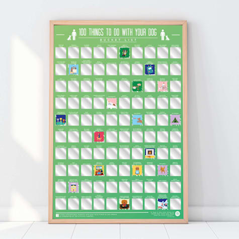 Gift Republic 100 To Do Things With Your Dog Scratch Poster
