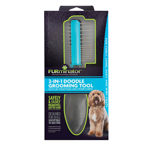FURminator 2-in-1 Doodle Grooming Tool for Dogs Susceptible to Matting