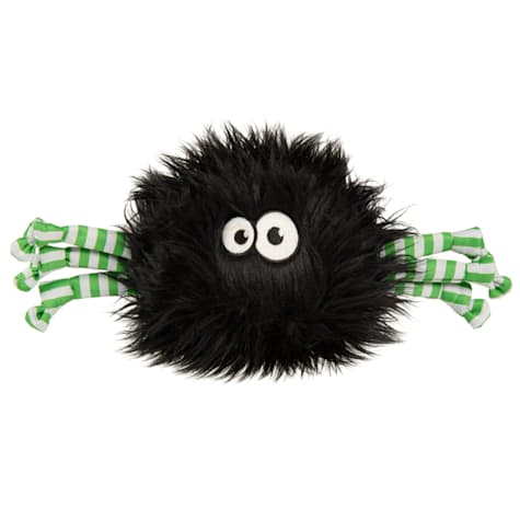 goDog Black Chew Guard Technology Furballz Spider Fuzzy Plush Dog Toy
