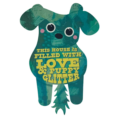 Zanden Doggy Glitter Garden Flag