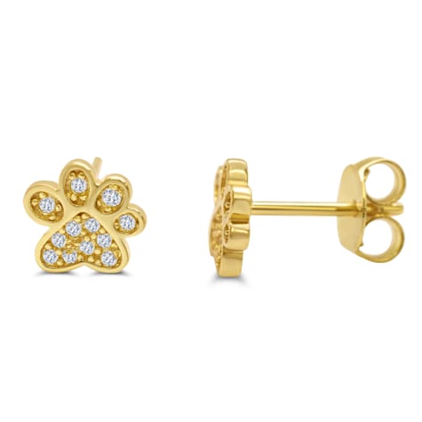 Stia Jewelry 14K Gold Plated Paw Stud Earring