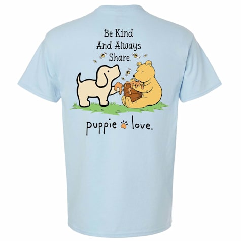 Puppie Love Be Kind and Always Share Pup Adult Unisex T-Shirt