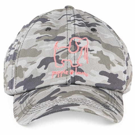 Puppie Love Green Camo Adult Baseball Hat