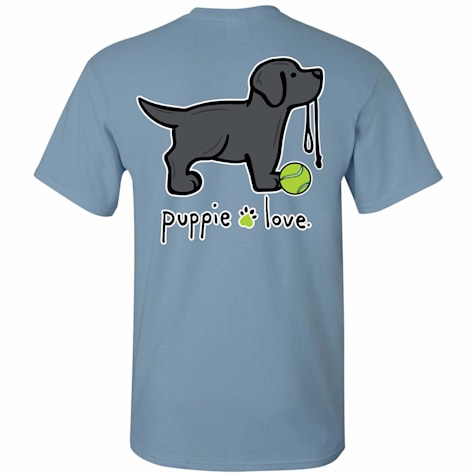 Puppie Love Black Lab Pup Adult Unisex T-Shirt