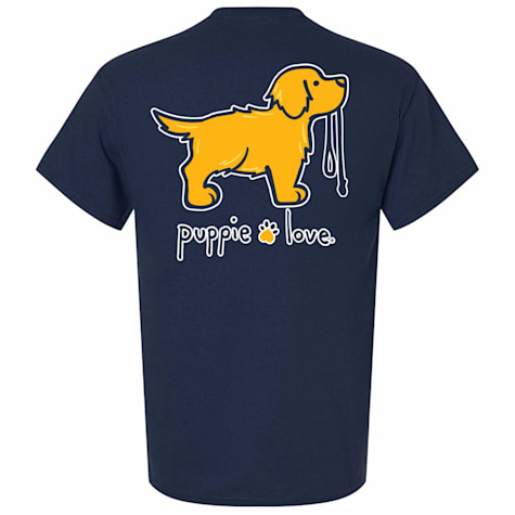 Puppie Love Golden Retriever Pup Adult Unisex T-Shirt