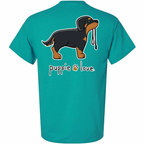 Puppie Love Rottweiler Pup Adult Unisex T-Shirt