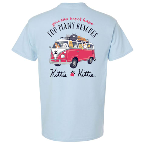 Kittie Kittie Rescue Bus Kitties Adult Unisex T-Shirt