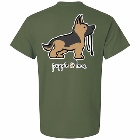 Puppie Love German Shepherd Pup Adult Unisex T-Shirt