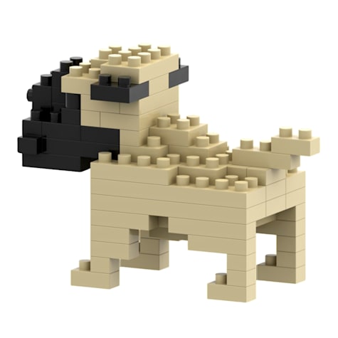 Toysmith Brixies Pug Brick Building Toy