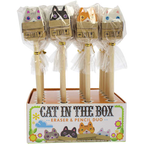 Cat in the Box Eraser & Pencil Duo