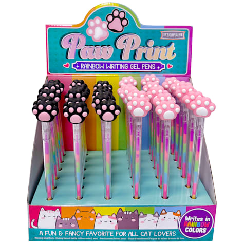 Cat Paw Rainbow Gel Pen Set