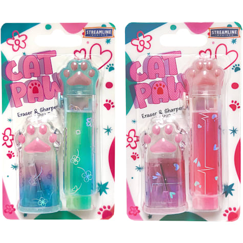 Paw Print Eraser & Pencil Sharpener