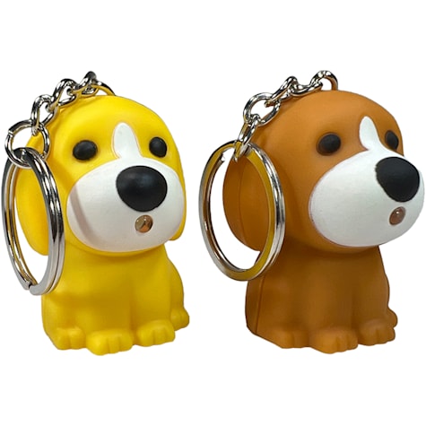 Puppy LED Light & Noise Maker Keychain