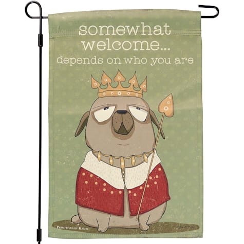 Primitives by Kathy Somewhat Welcome Garden Flag