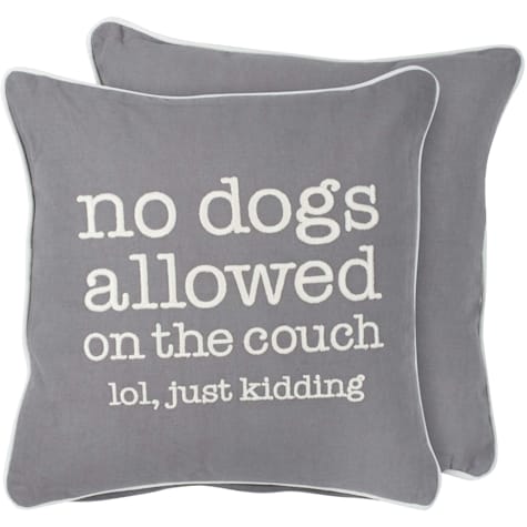 Primitives by Kathy Gray No Dogs Allowed Pillow