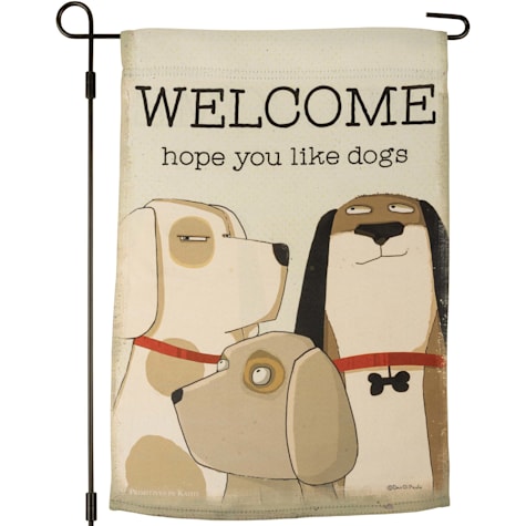Primitives by Kathy Hope You Like Dogs Garden Flag