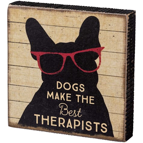 Primitives by Kathy Dog Therapist Block Sign