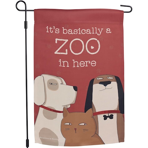 Primitives by Kathy It's Basically A Zoo In Here Garden Flag