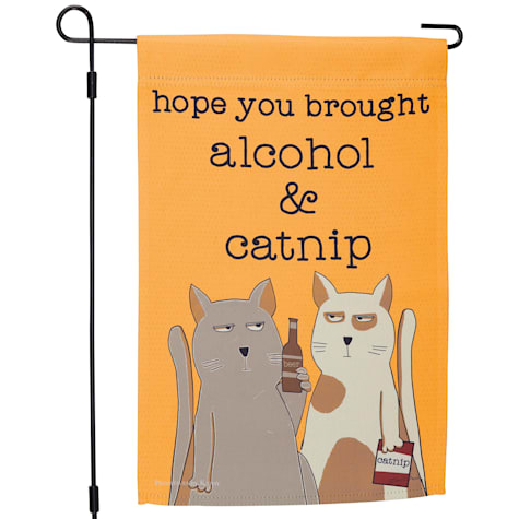 Primitives by Kathy Alcohol And Catnip Garden Flag