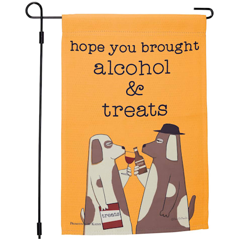 Primitives by Kathy Alcohol And Treats Garden Flag