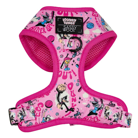 Sassy Woof Looney Tunes Pink Dog Adjustable Harness